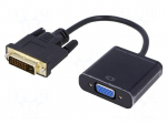 Adapter | D-Sub 15pin HD socket,DVI-D (24+1) plug | 0.15m