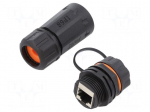 Coupler | socket | Cat: 6a | shielded | 8p8c | RJ45 socket x2 | IP68