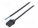 Wire: for fan supplying | Plug: straight | 1.6m