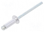 Rivet | aluminium | Rivet diam: 4mm | L.rivet: 10mm | 500pcs.