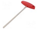 Wrench: hex key | HEX 6mm | Overall len: 182mm | Kind of handle: T