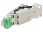 Connector: RJ45 | plug | PIN: 8 | Cat: 5 | shielded | gold-plated | 8p8c