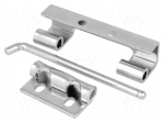 Hinge | Width: 39.5mm | zinc-plated steel | H: 80mm
