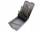 Drill set | for metal | high speed steel grounded HSS-G | 19pcs.