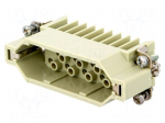 Connector: HDC | contact insert | male | 10A | 250V | Han&reg; D | PIN: 25