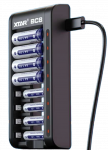BC8 laadija 8-pesaline 1.5V Li-ion ja 1.2V Ni-MH (AA, AAA), USB-C