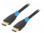 Cable | HDMI plug,both sides | PVC | HDMI 2.0 | 3m | black | 28AWG,30AWG