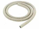 Spiral wrapping | PVC | grey | L: 1m | SP | Features: flexible | &Oslash;int: 10mm