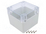 Enclosure: multipurpose | X: 105mm | Y: 105mm | Z: 90mm | ZP | light grey
