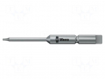 Screwdriver bit | Torx&reg; | TX02 | Socket size: 4mm | Overall len: 44mm