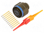 Connector: military | plug | female | PIN: 10 | straight | crimped | 7.5A