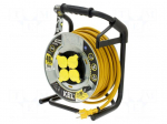 Extension lead | 3x2.5mm2 | 40m | rubber | yellow | Sockets no: 4 | 16A