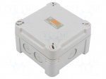 Enclosure: junction box | X: 95mm | Y: 95mm | Z: 60mm | polycarbonate