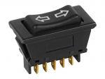 Elektrimaterjalid // L&uuml;litid elektroonikale // 5779#                Przełącznik asw-21d czarny podświetlany  dpdt 5pin