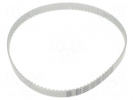 Timing belt | T5 | W: 6mm | H: 2.2mm | Lw: 620mm | Tooth height: 1.2mm