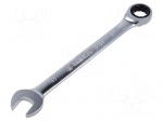 Wrench: combination spanner | rattle,with joint | 17mm | L: 225mm