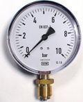 Pressure gauge  D100-R  0-16 bar 1/2" certif. WIKA