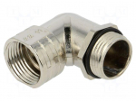Cable gland | angular | PG11 | IP55 | zinc alloy | metallic