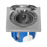 Elektrimaterjalid // M&ouml;&ouml;bli elektril&uuml;litid ja pistikupesad, USB pistikupesad // Hermetyczne gniazdo elektryczne, IP55 stal nierdzewna, z wiatroszczelną puszką montażową