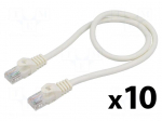 Patch cord | U/UTP | Cat: 6 | RJ45 plug,both sides | stranded | CCA