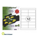 Uzlīmes A4 RILLPRINT, 97x42.3mm, 100 loksnes, 12 gab. loksnē
