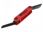 Wrench: hex key-set | ProTanium&reg;,steel | GorillaGrip&reg; | 7pcs.