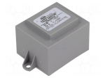 Transformer: encapsulated | 18VA | 230VAC | 24V | 750mA | PCB | IP00