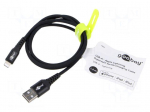 Cable | USB 2.0 | Apple Lightning plug,USB A plug | 1m | black | 60W
