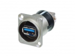 NEUTRIK - Reversible USB 3.0 gender changer (type A and B) - nickeled D housing