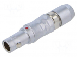 Connector: circular | plug | 00 | male | PIN: 3 | 3A | IP50 | 2.4&divide;3.3mm