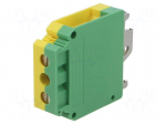 Splice terminal: rail | USLKG | screw terminal | yellow-green