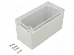 Enclosure: multipurpose | X: 80mm | Y: 160mm | Z: 85mm | polycarbonate