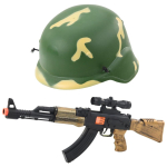 M&auml;nguala | PC | Konsoolid | Tarvikud // M&auml;nguasjad ja m&auml;ngud lastele // Zestaw Militarny Wojskowy Karabin Dźwięk Kask Hełm z Gumką