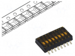 Switch: DIP-SWITCH | Poles number: 8 | OFF-ON | 0.025A/24VDC | Pos: 2
