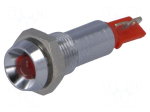 Indicator: LED | recessed | 24&divide;28VDC | Cutout: &Oslash;6.2mm | IP67 | metal