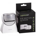 Thorgeon Kustības sensors PIR 12m 300W IP65 max1200W 180&deg; pelēks 4751029891747 TH 02013