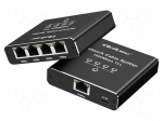 Switch Ethernet | RJ45 socket x5,USB C socket | PnP | black | 100m