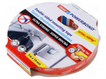 Tape: fixing | W: 19mm | L: 5m | Thk: 1.1mm | double-sided | white