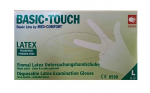 Lateksa kindad Basic-Touch, L suurus, valged, ilma puudri, 100 tk