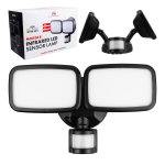 Uued tooted // Ścienna lampa LED Maclean, z czujnikiem PIR, 20W, 1500lm, IP65, neutral white 4000K, czarna, MCE524 B