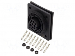 Connector: circular | socket | female | PIN: 9 | 5A | 150V | low profile