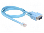 Cable | D-Sub 9pin plug,RJ45 plug | PVC | 1m | blue | Interface: RS232