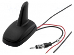 Antenna | SHARK | AM,FM,GPS | DIN,cables | 12VDC | Kind: RG174
