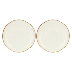 Set of 2 Concerto Avorio Round Platters - Ivory, 32 cm