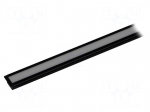 Profiles for LED modules | black | L: 1m | PDS-NK | aluminium