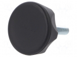 Knob | &Oslash;: 45mm | Ext.thread: M8 | 30mm | technopolymer (PA) | Cap: black