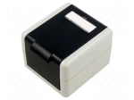 Case | Keystone | with flap | white,black | Number of ports: 2 | IP44