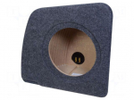 Car loudspeaker enclosure | MDF | gray melange | textil | 15l | 250mm