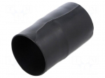 Heat shrink boot | glueless,straight | L: 130.3mm | black | elastomer