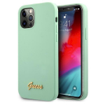 Guess GUHCP12LLSLMGGN Metal Logo Script Hardcase for iPhone 12 Pro Max 6,7" / green